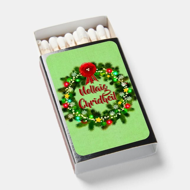 Nollaig Chridheil Scottish Christmas  Matchboxes (Front Open)