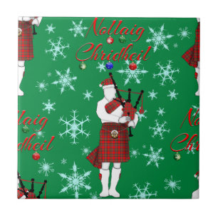 Nollaig Chridheil Scottish Merry Christmas Scottis Ceramic Tile