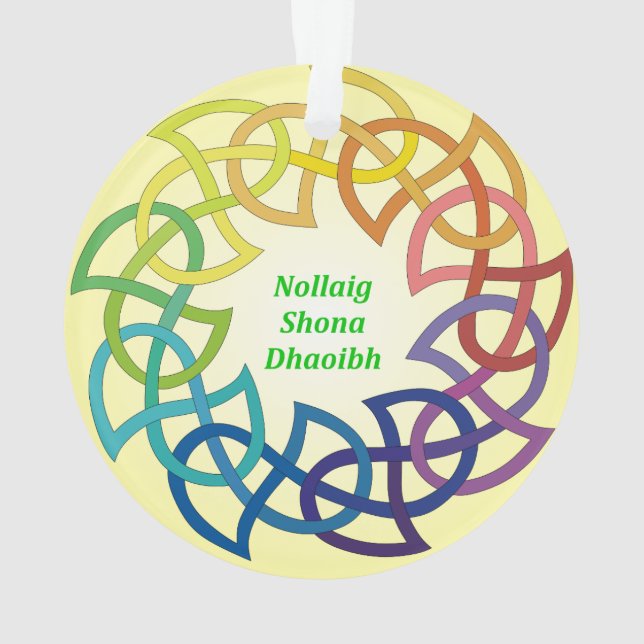 Nollaig Shona Dhaoibh - Irish Christmas Decoration (Back)