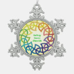 Nollaig Shona Dhaoibh - Irish Christmas Snowflake Snowflake Pewter Christmas Ornament at Zazzle