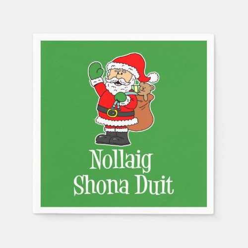 Nollaig Shona Duit Irish Christmas Santa Napkins