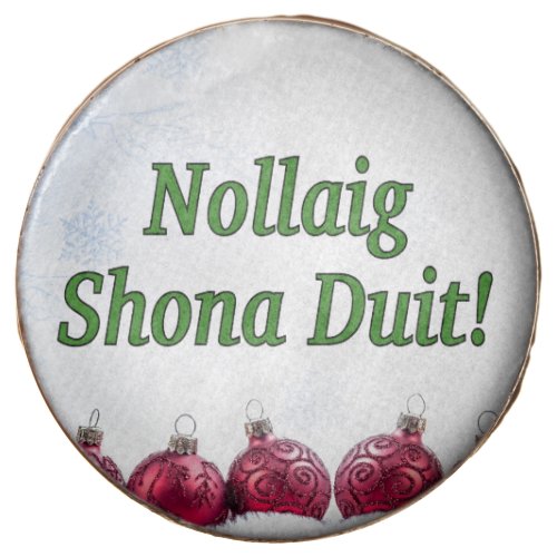 Nollaig Shona Duit Merry Christmas in Irish gf Chocolate Dipped Oreo