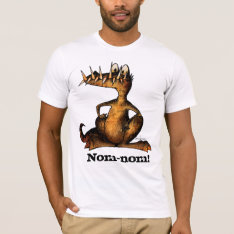 Nom-nom Funny Monster Crocodile T-shirt at Zazzle