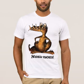 Nom-nom Funny Monster Crocodile T-shirt by StrangeStore at Zazzle