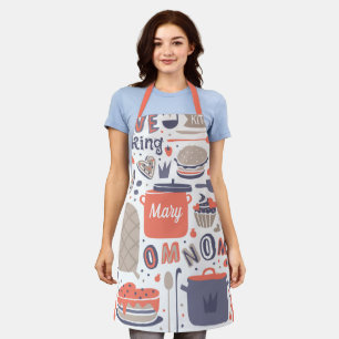 Nom Nom Kitchen All-Over Print Apron