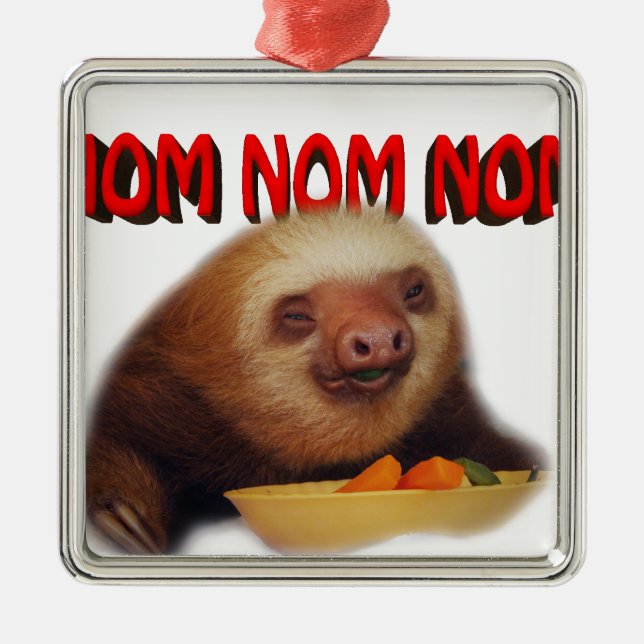 nom nom nom metal ornament (Front)