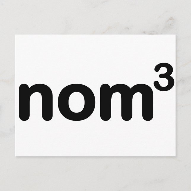 Nom nom nom postcard (Front)