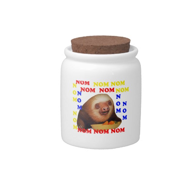 nom nom nom sloth candy jar (Front)