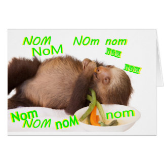 nom nom nom sloth cards