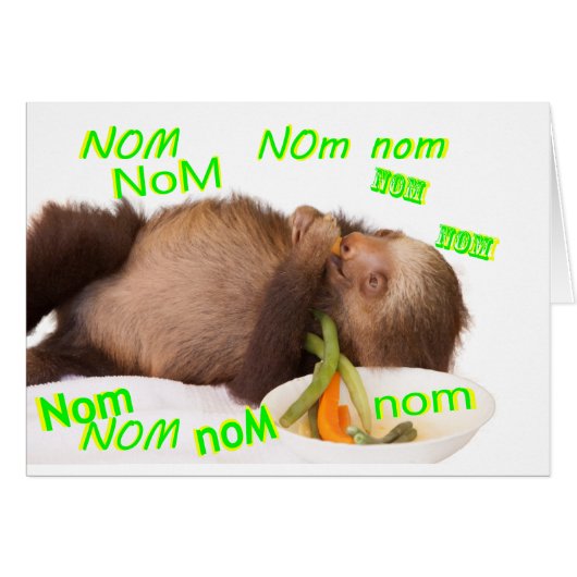 nom nom nom sloth cards (Front Horizontal)