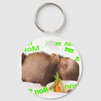 nom nom nom sloth keychain