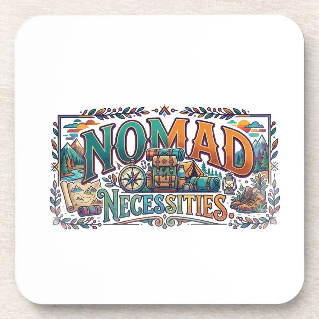 Nomad Necessities T-Shirt Beverage Coaster (Front)