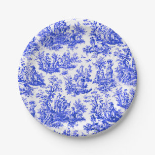 NOMADESAUSTRALIENS  blue toile de Jouy Paper Plates