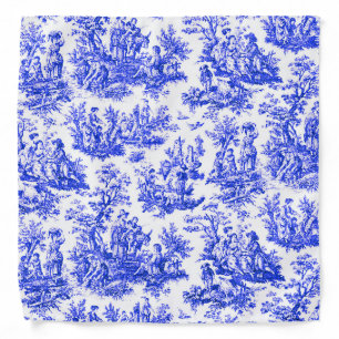 NOMADESAUSTRALIENS French Royal blue Jouy design Bandana