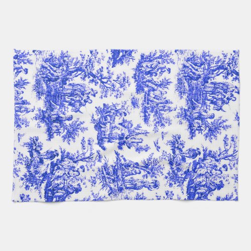 NOMADESAUSTRALIENS French Royal blue Jouy design Kitchen Towel