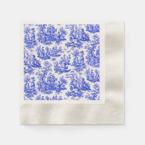 NOMADESAUSTRALIENS French Royal blue Jouy design Napkins