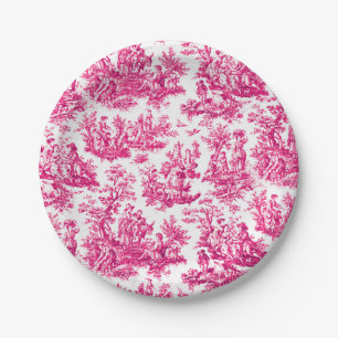 NOMADESAUSTRALIENS  Red toile de Jouy Paper Plates