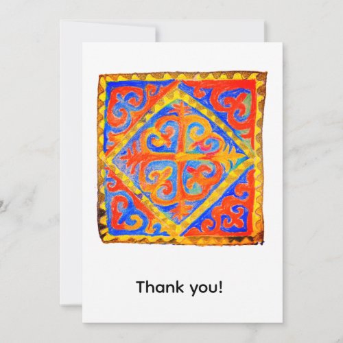 Nomadic art thank you card