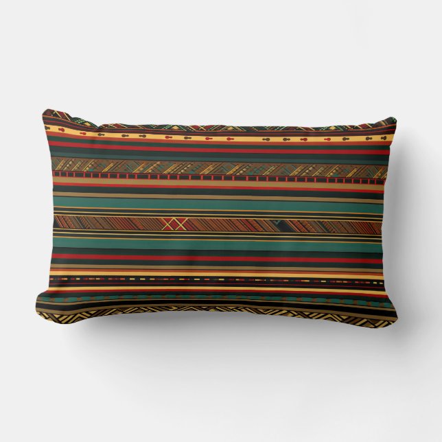 Nomadic Artisan Stripes Lumbar Pillow (Front)
