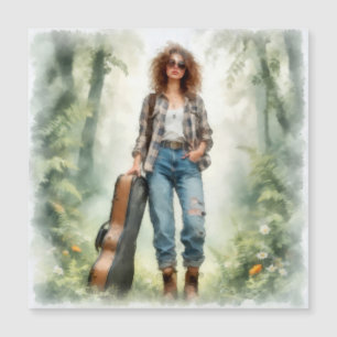 Nomadic musician in the enchanted forest