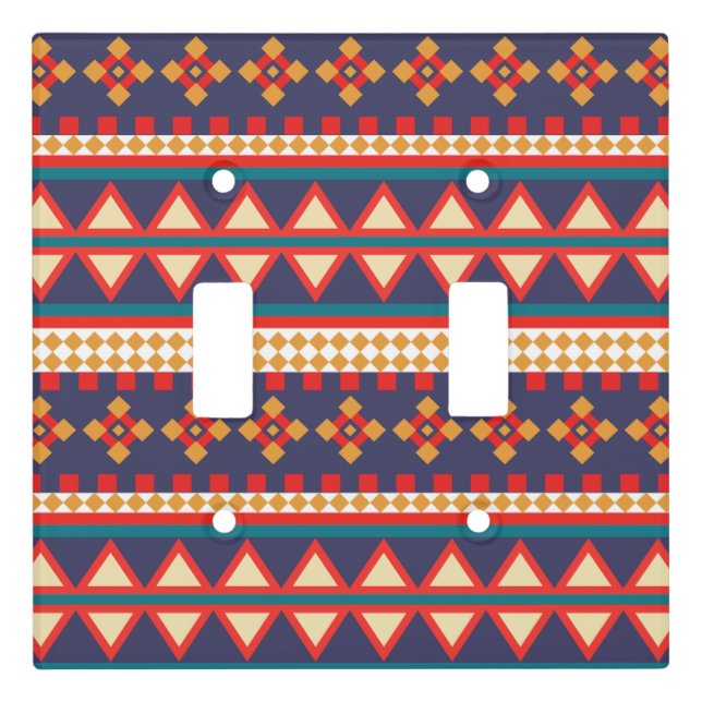 Nomadic Threads | Aztec Light Switch Cover (Front)