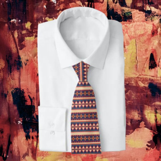 Nomadic Threads | Aztec Pattern Necktie (Creator Uploaded)