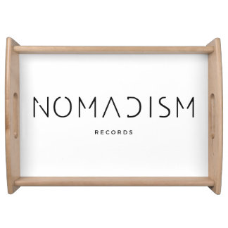 Nomadism Records Black Logo Serving Tray