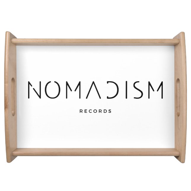Nomadism Records Black Logo Serving Tray (Front)