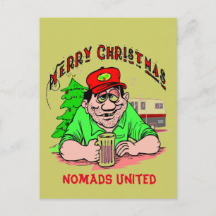Nomads United Christmas Holiday Postcard
