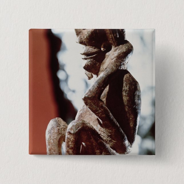 Nomali figure of the Mende tribe Pinback Button (Front)