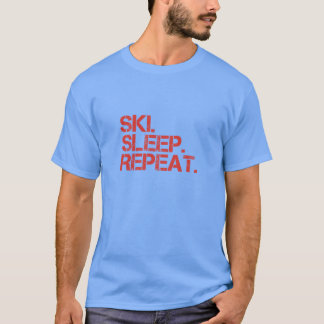 Nomapsneeded.com Ski. Sleep. Repeat. T-shirt