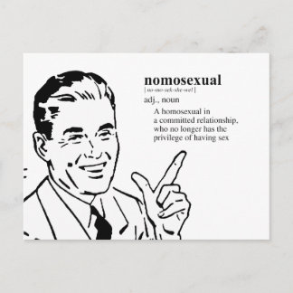 Nomosexual (definition) postcard