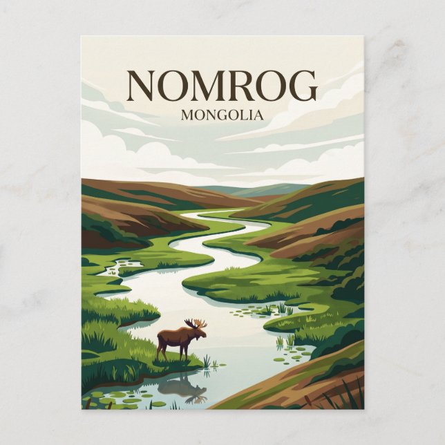 Nomrog Strictly Protected Area Mongolia Postcard (Front)