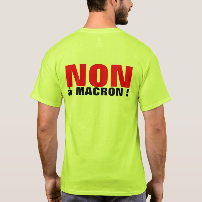 NON à Macron - Elections FRANCE 2022 - Men shirt (Back)