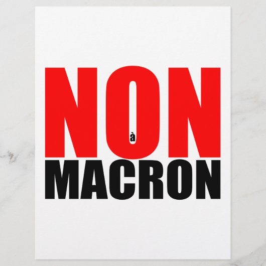 NON à MACRON Flyers feuilles papier (Front)