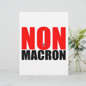 NON à MACRON Flyers feuilles papier (Standing Front)