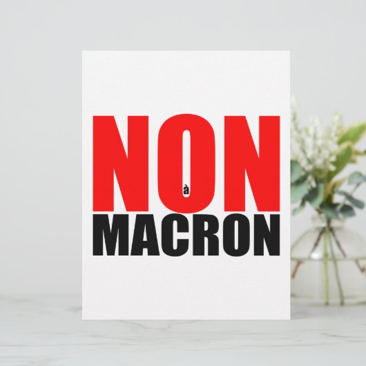 NON à MACRON Flyers feuilles papier (Standing Front)