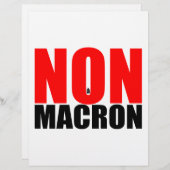 NON à MACRON Flyers feuilles papier (Front/Back)