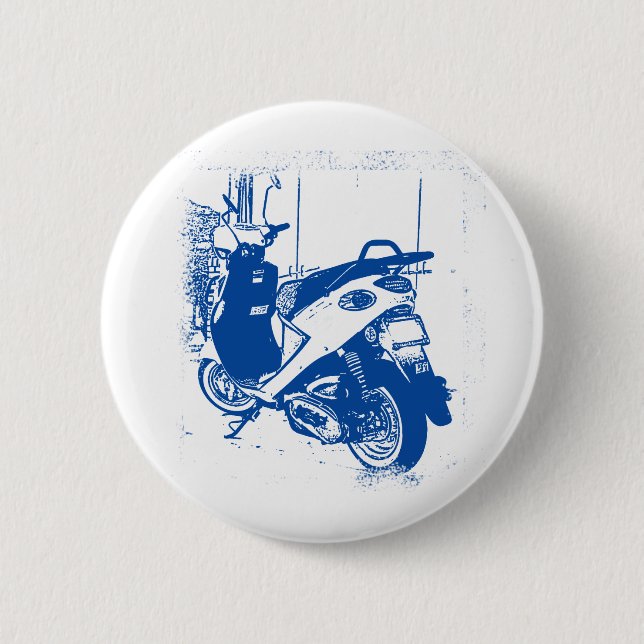 Non Apparel Blue Buddy Scooter Button (Front)
