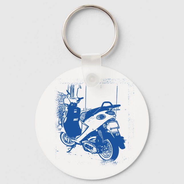 Non Apparel Blue Buddy Scooter Keychain (Front)