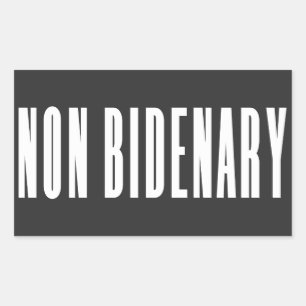 Non Bidenary Anti Joe Biden Dark Rectangular Sticker