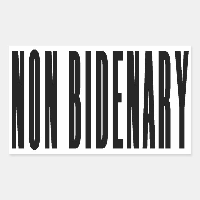 Non Bidenary | Anti Joe Biden | Light  Rectangular Sticker (Front)