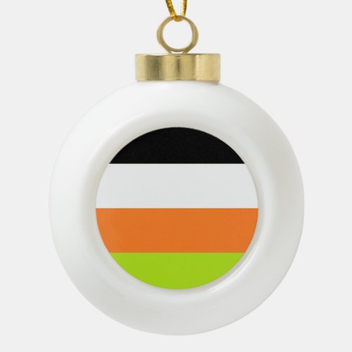 Non_Binary Ceramic Ball Christmas Ornament
