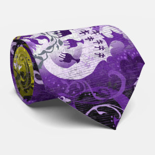 Non-Binary Dragon Damask - NonBinary Pride Flag Neck Tie