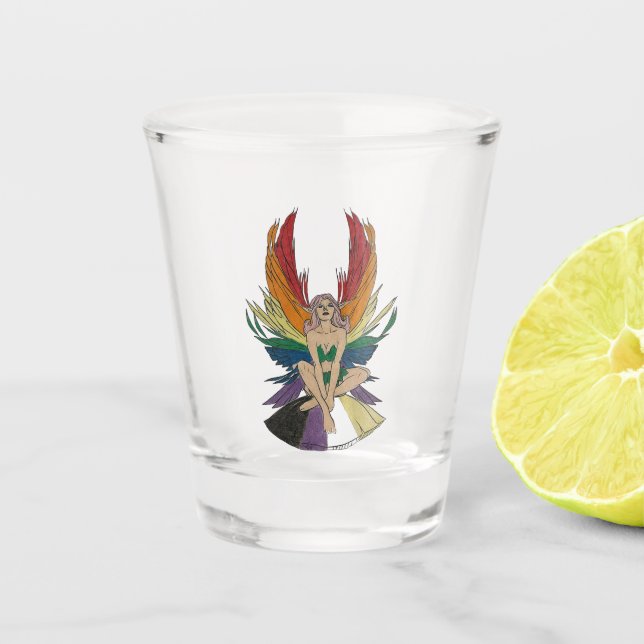 Non-binary Faerie Shot Glass (Front)