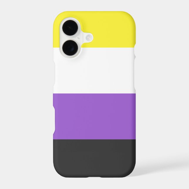 Non-Binary Flag Case-Mate Barely There iPhone X Case (Back)