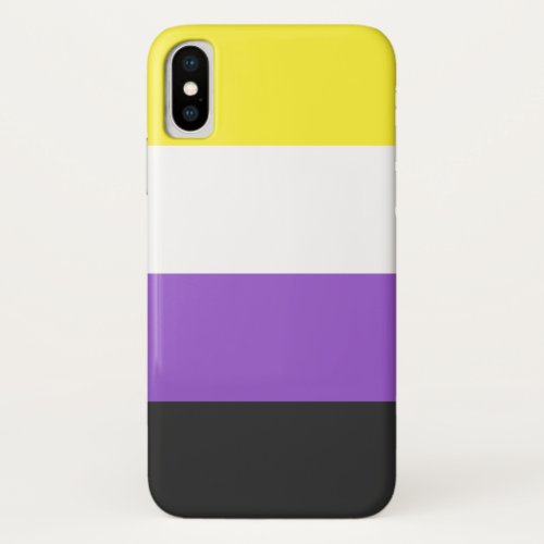 Non_Binary Flag Case_Mate Barely There iPhone X iPhone X Case