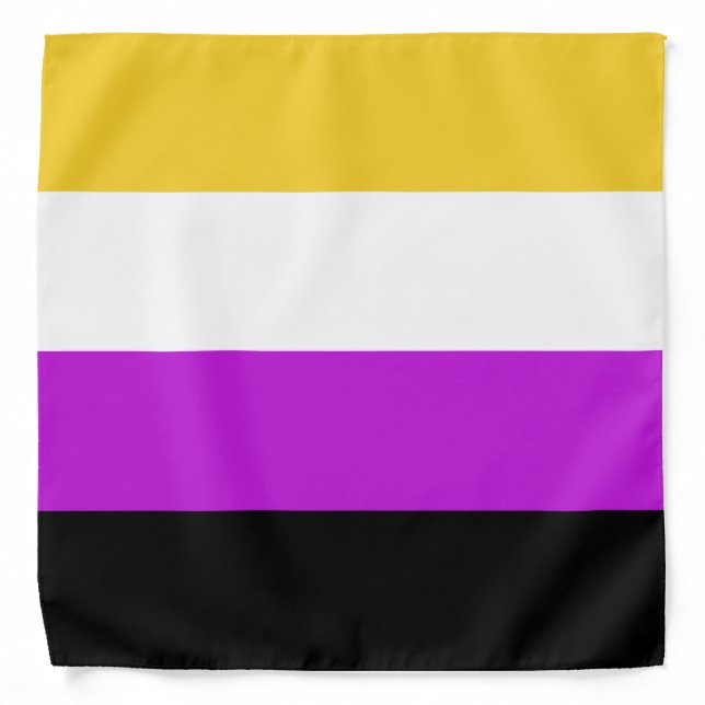 Non-Binary Flag Colors Bandana (Front)