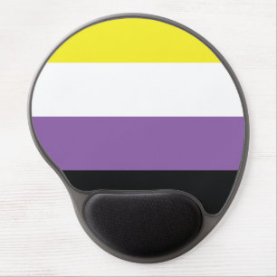 Non Binary Flag Gel Mouse Pad