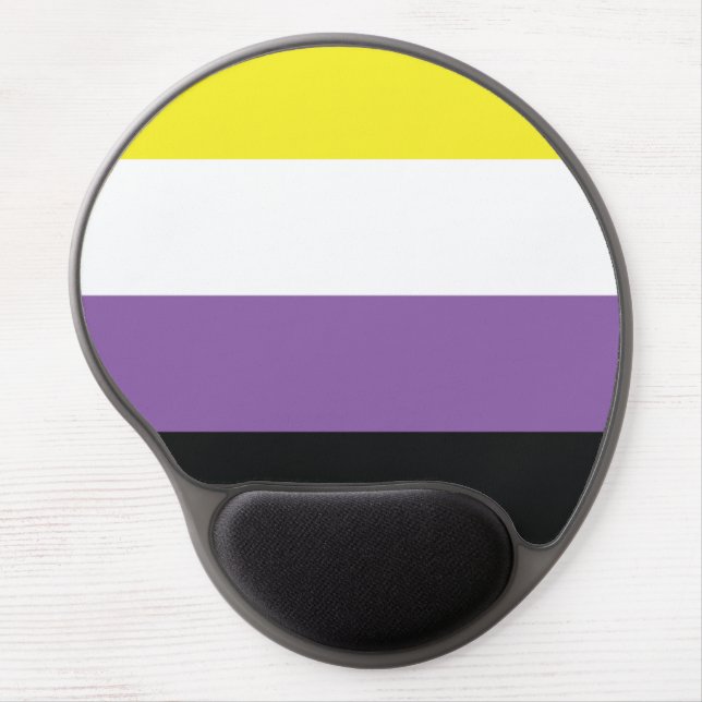 Non Binary Flag Gel Mouse Pad (Front)